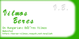 vilmos beres business card
